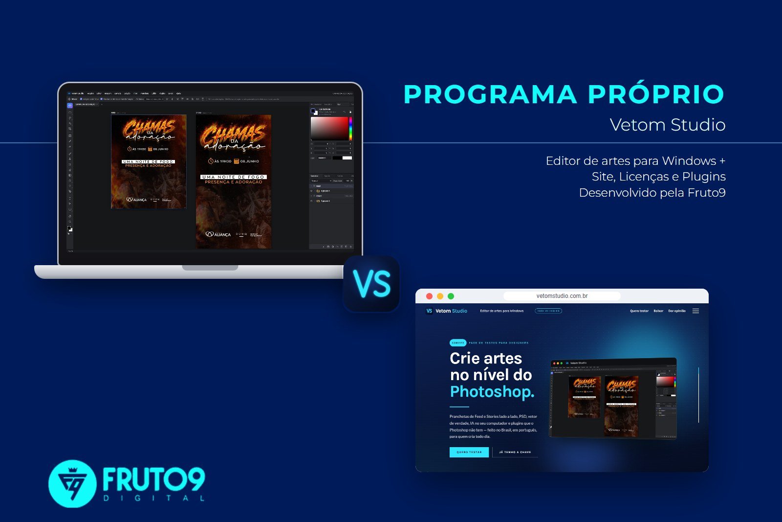 Vetom Studio, editor de artes para Windows - Fruto9 Digital