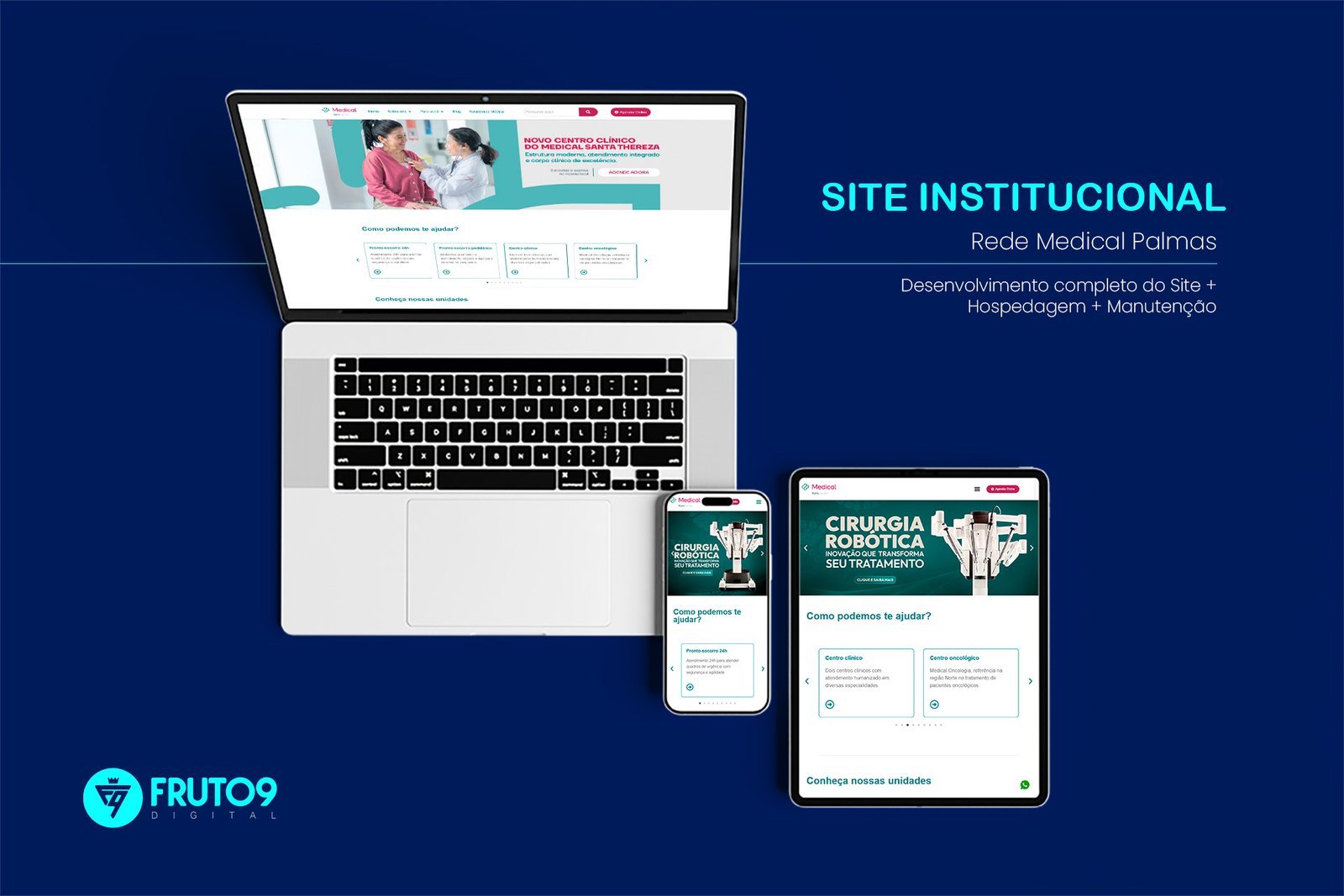 Site Institucional Hospital Palmas Medical - Fruto9 Digital