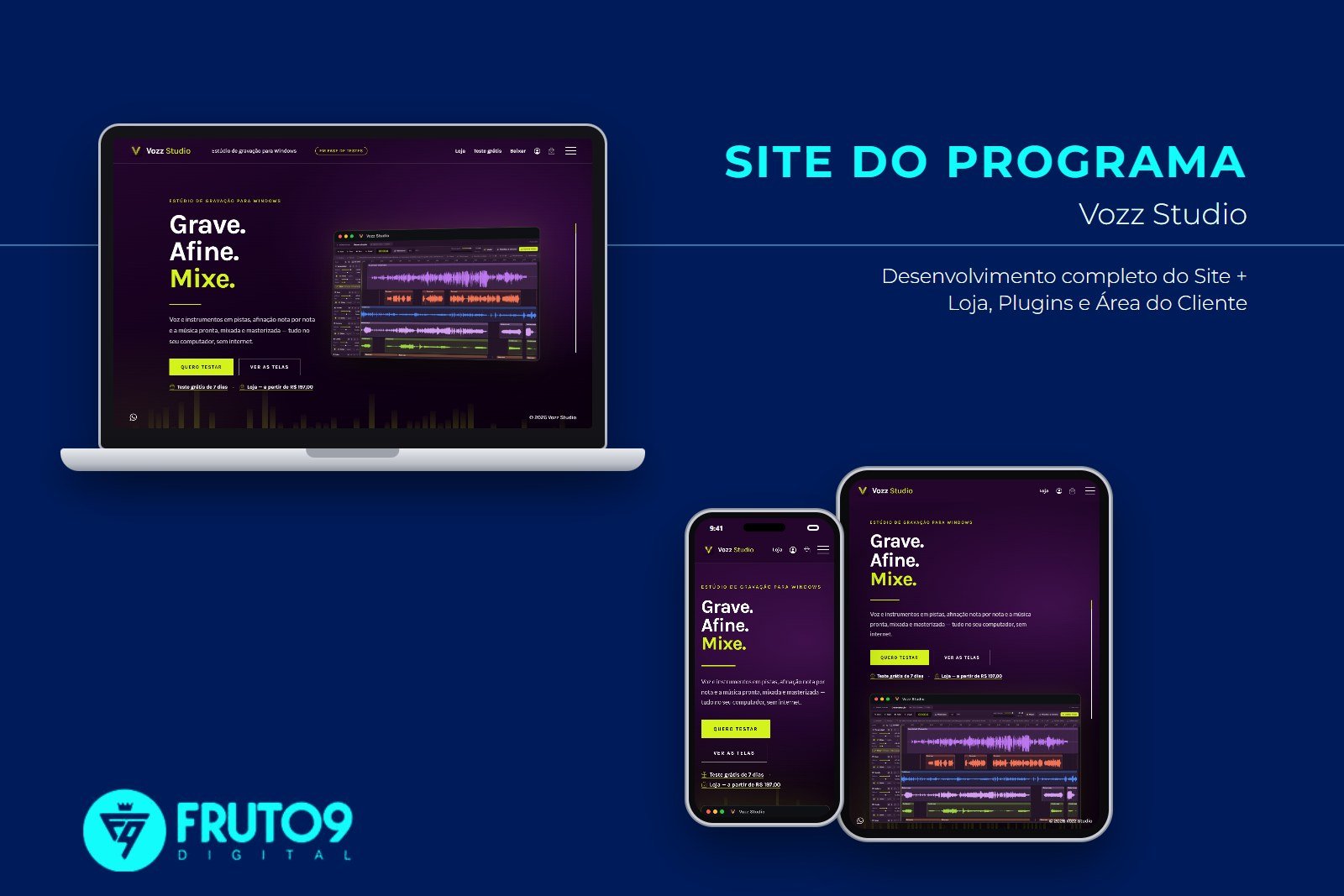 Site Vozz Studio - Fruto9 Digital